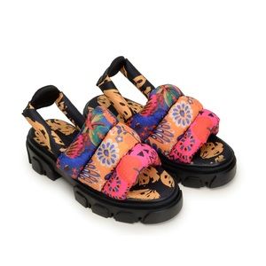 NEW Farm Rio Mixed Prints Puffy Sandal in size 11